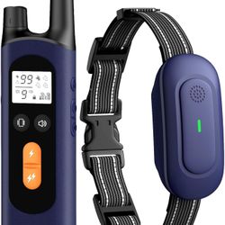Dog Shock Collar with Remote Control - [2024release] Training Collar IPX7 Waterproof Rechargeable E Collar, 1/2 Mile Beep Vibration Safe Shock Collars
