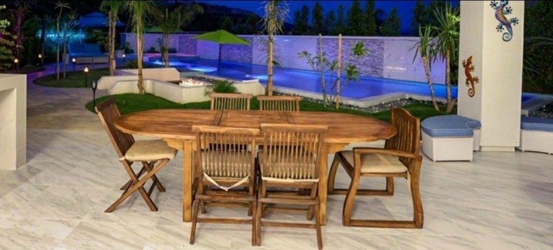 Outdoors dining table