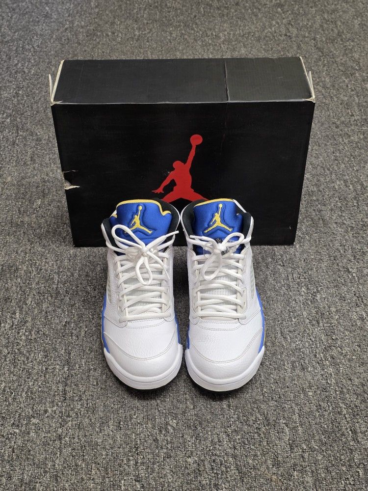 Nike Air Jordan 5 Retro Laney 2013 Blue/White 136027-189 Men’s Size 8.5