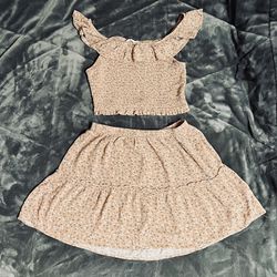 Summer Floral Skirt Set $10 Size M But Runs Small