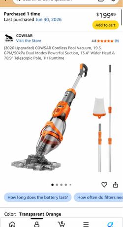 Pool cleaning combo!! ROBOT AND VACCUM!! NEW