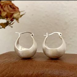 925 Sterling Silver Women's  Hoops Earrings Gift