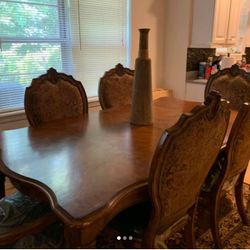Real WOOD FORMAL DINING SET with Extender