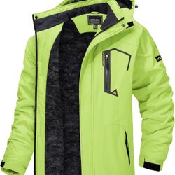 TACVASEN Men's Winter Skiing Jackets Water Resistant Fleece Coats Insulated Thermal Snowboard Jacket Parka Raincoat with