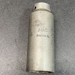 Vintage MAC Tools Sabina 3/8” Drive sockets XD266 13/16" & XD166 - 1/2" SAE Deep Sockets