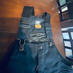 (NEW) $38 BERNE Men's Heritage Twill Insulated Bib Overall #B414NV -Size ‘L’ CHEST: 44-46