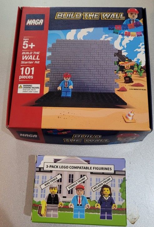 MAGA Build The Wall "Lego" Set With Bonus Figures