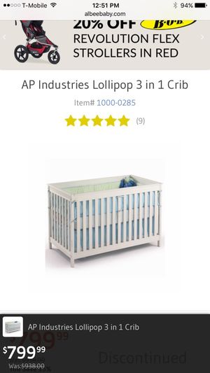 Ap Industries 3 In 1 Baby Twins Crib With Mattress For Sale In
