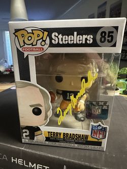 Terry Bradshaw Signed Pittsburgh Steelers Funko Pop! Beckett