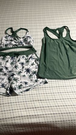 3-Piece Tankini with Shorts (New)