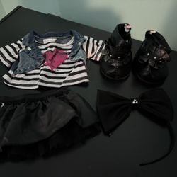 Build A Bear Outfit With Shoes N Black Headband 