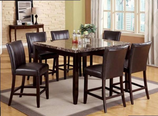 CLOSEOUTS LIQUIDATIONS SALE BRAND NEW COUNTER HEIGHT 7PC DINING TABLE SET INCLUDES TABLE AND 6 CHAIRS ALL NEW FURNITURE CM2721
