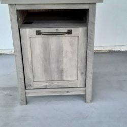 Gray Side Table Night Stand  21 W X 21 D X 26 H Inches 