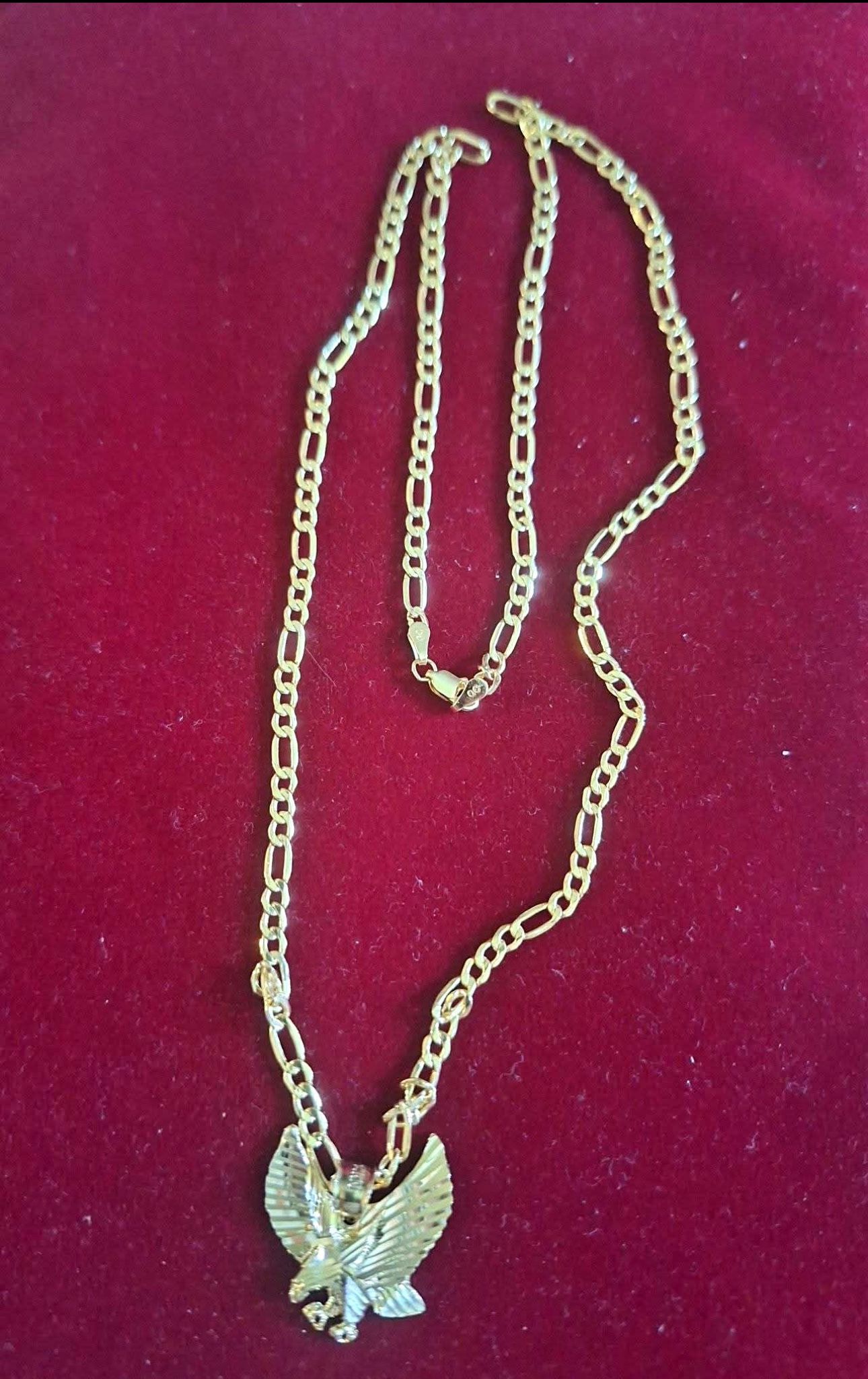 14ky Gold Chain Solid With Pendant 