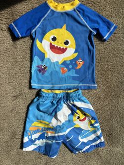 Boys Baby Shark Swimsuit Set – Size 5T
