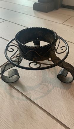 Metal Candle holder 4 1/2 inches in height