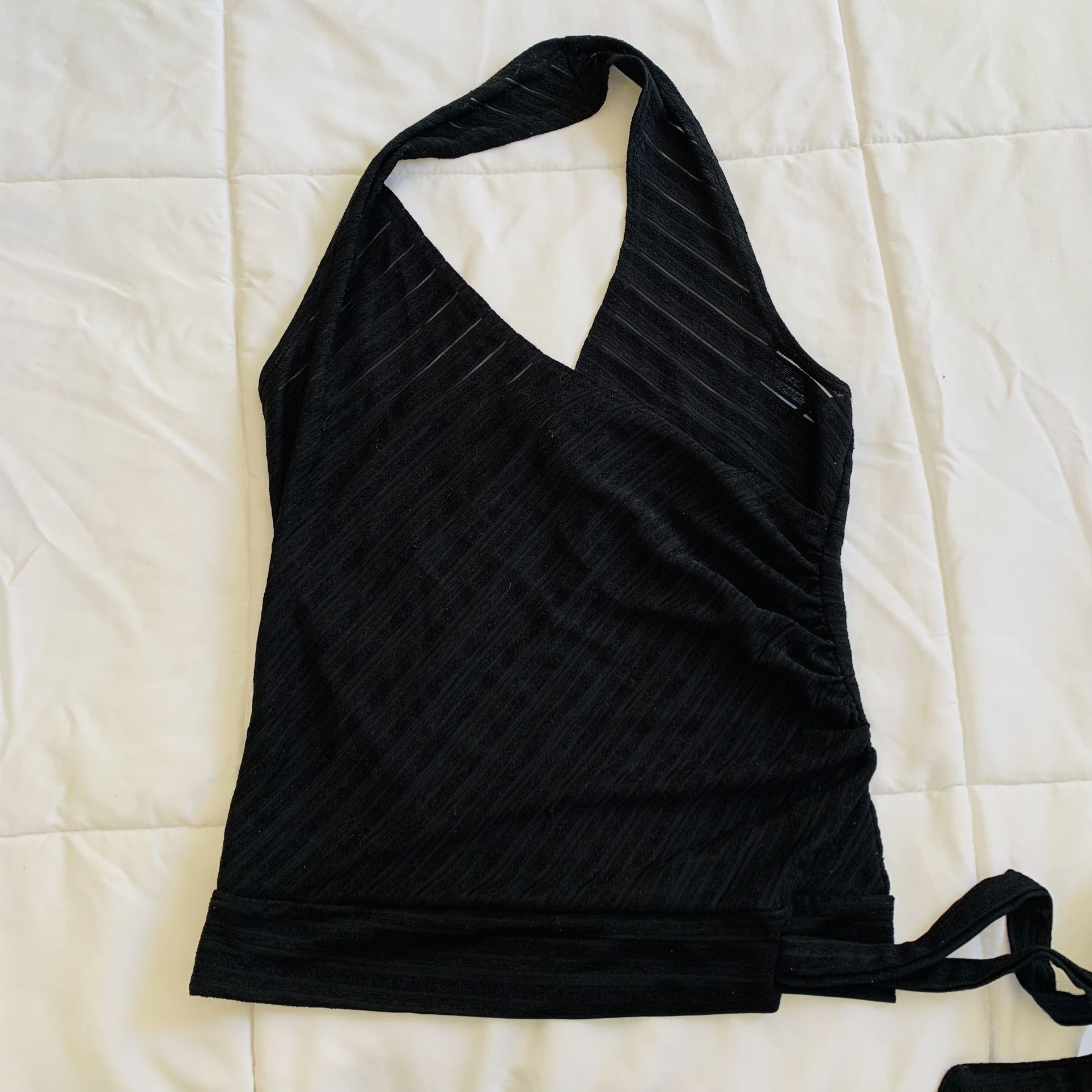 Misope Black Halter Top
