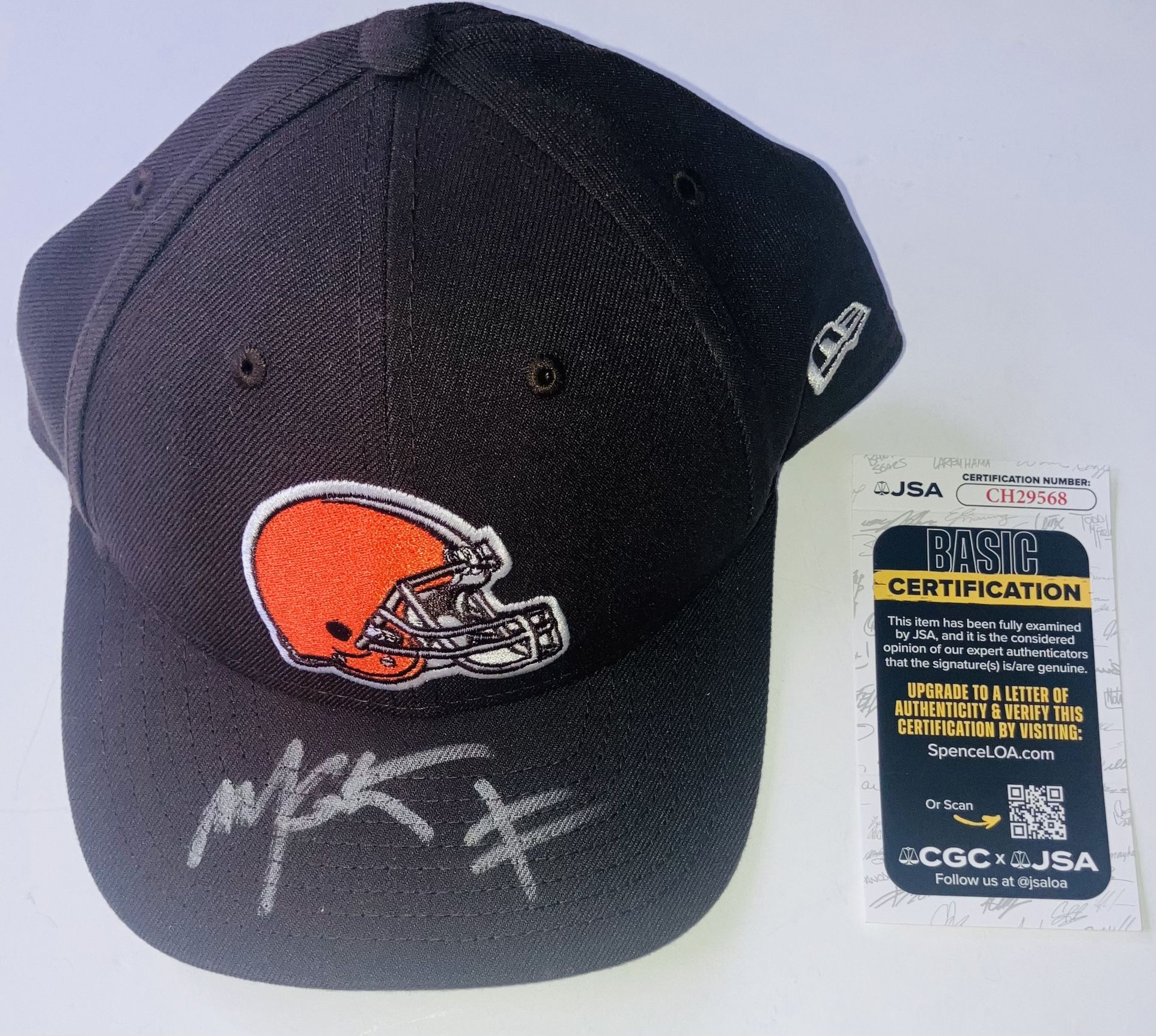 MACHINE GUN KELLY MGK SIGNED AUTOGRAPHED CLEVELAND BROWNS HAT JSA COA RARE!