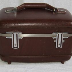 Vintage American Tourister Train Case Jewelry Cosmetic Hardshell Carrying Case