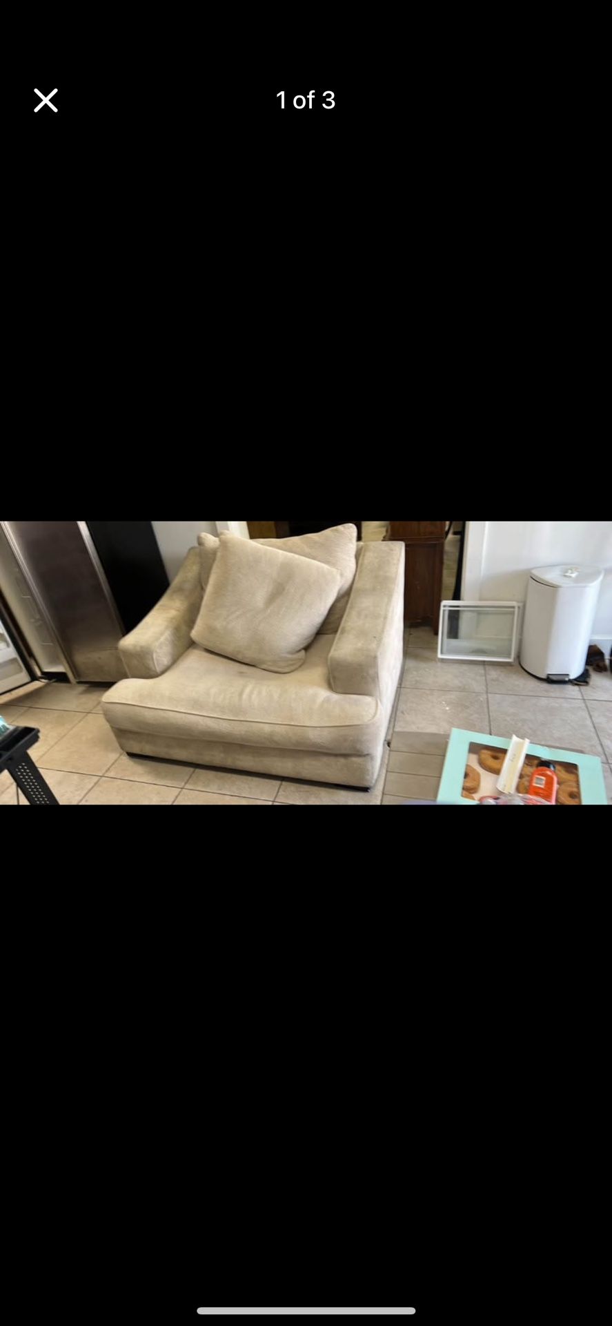 White Fabric Armchair