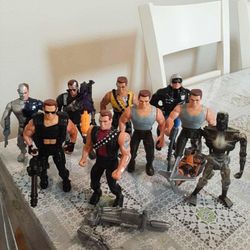 1992 Kenner Terminator 2 Future War LOT OF 9 With Guns Vintage Action Figures