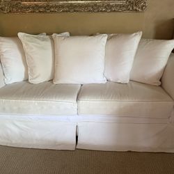 Couch And Love Seat(white Denim)