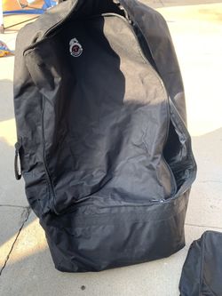 Three Way Carry Padded Protection Car Seat Travel Bag with Wheels, Great Bag for Baby Car Seat, Black