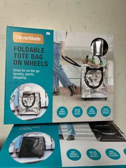 CleverMade Foldable Tote Bag on Wheels