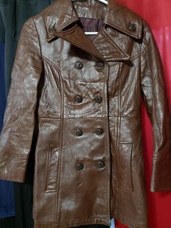 SM LONG CHOCOLATE BROWN LEATHER