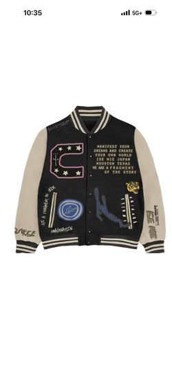Travis Scott Fragment Letterman Manifest Varsity Jacket L