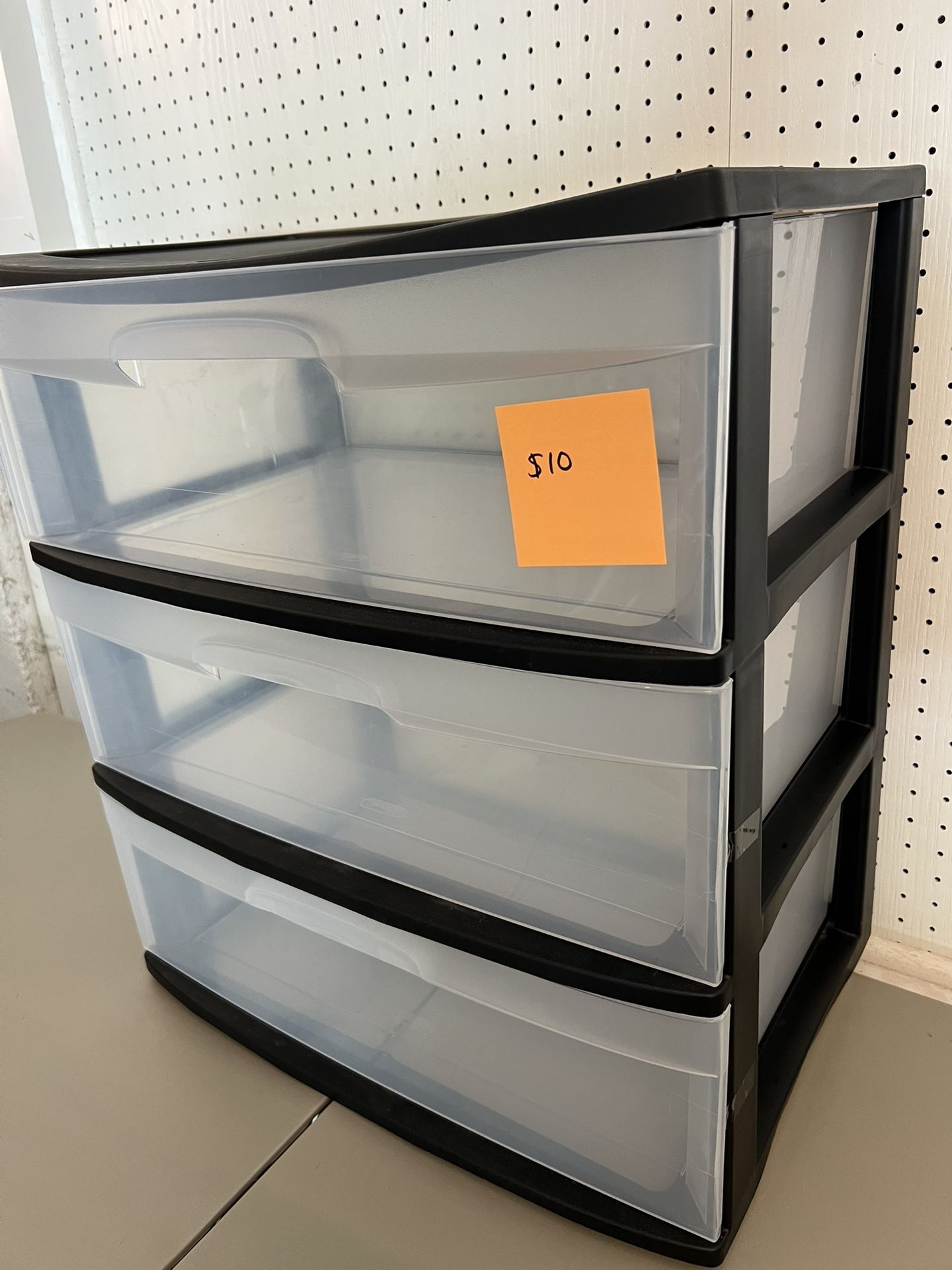 3-Drawer Plastic Storage Organizer – $10