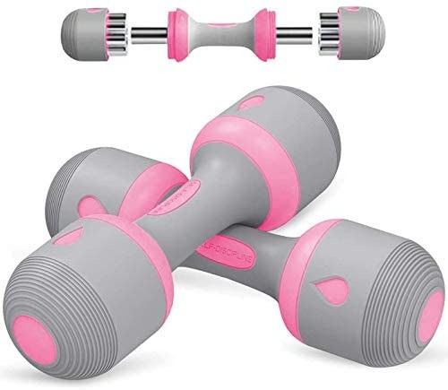 GoXccess Adjustable Dumbbell Weight Set with non-slip Neoprene Handles 5 - in - 1