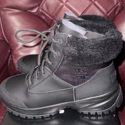 Ugg  Plush Water  Proof  Black Boots 