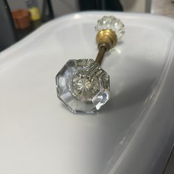 Vintage Glass Knob (set Of 2)