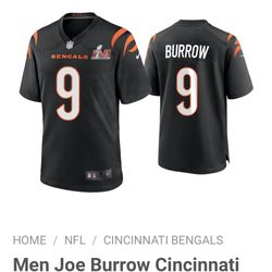 Bengals Nike stitched Jerseys With SuperBowl Patch I have Burrows,Chase,Mixon In 3colors Orange ,Black ,White Size 3XL