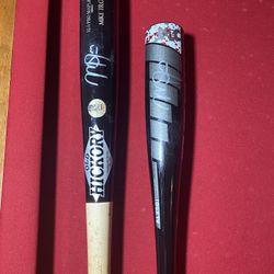 Mike Trout Autographed Hickory Signed 32” Easton Rebel USA Baseball Bat Signed 27"