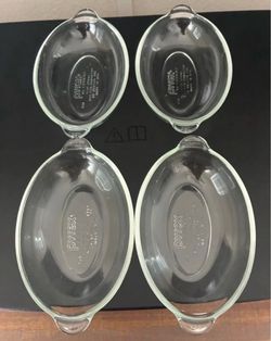 Pyrex Glass Oval Baking Dishes Set of 4