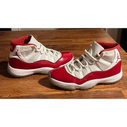 Air Jordan 11 Retro Cherry White Varsity Red Sneakers Mens 9