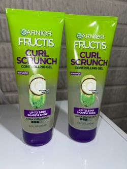 New unopened Garnier Fructis Curl Scrunch Controlling Gel 2-Pack