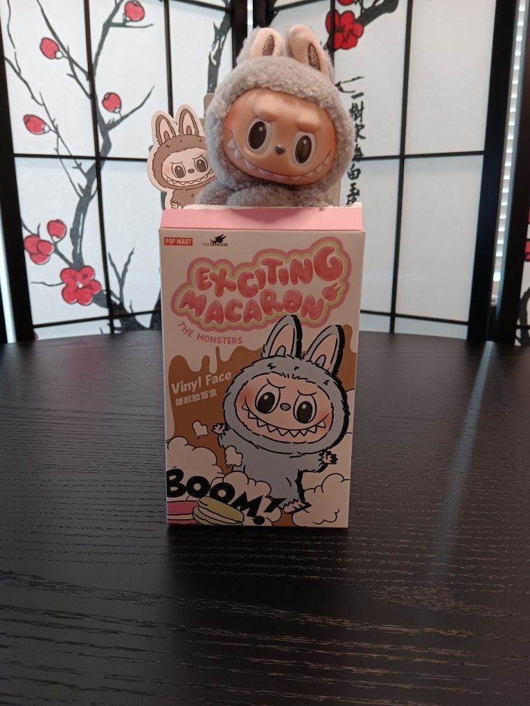 Labubu Excited Macaron Sesame Bean Certified