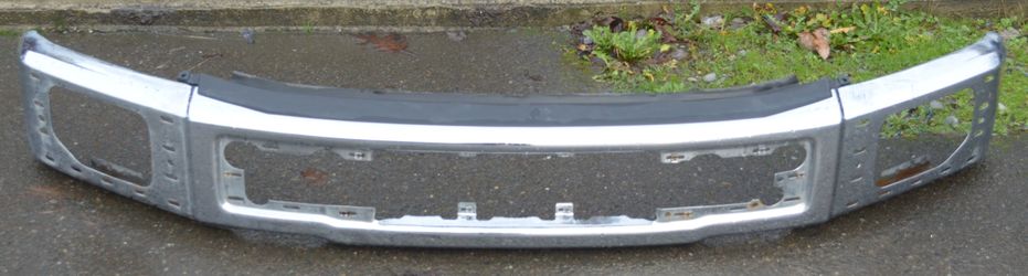 USED REF#M168 || 2015-2017 FORD F-150 || FRONT METAL BUMPER COVER ONLY