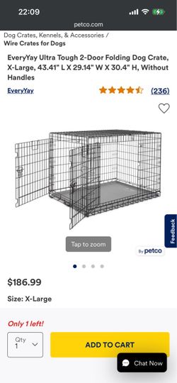 Every Yay Ultra Tough 2-door dog crate XL