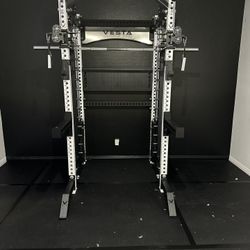 PRO SERIES Ultimate 3-1 Half Rack Functional Trainer w/Smith Machine Bar | 400lb Stack | Gym Equipment | Fitness | Commercial | Squat Rack 