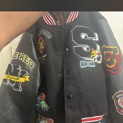 Smoke Rise Red Bomber Jacket