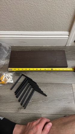 Brown floating shelves (6)