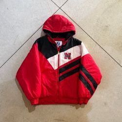 Vintage Nebraska Cornhuskers Jacket XXL Logo 7 Red Black Windbreaker 90s
