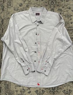 UNTUCKit Men's Long Sleeve Button-Up Shirt Gray, Size 3XL, Cotton