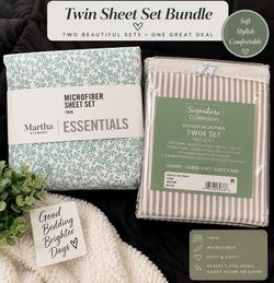 Twin Microfiber Sheet Set Bundle – 2 Sets