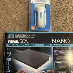 Fluval sea marine spectrum LED top, fin, large, floating, magnetic aquarium cleaner