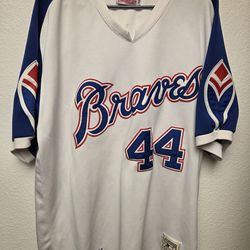 1974 Atlanta Braves Hank Aaron (4) stitched pullover Mitchell & Ness jersey  size 54